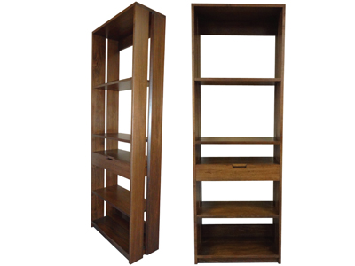 solid wood queue light bookcase